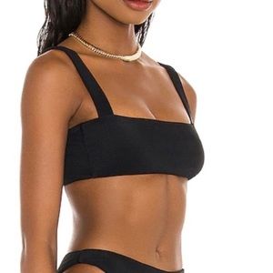 Lovers and Friends Black Ribbed Jakey Top in Size Small